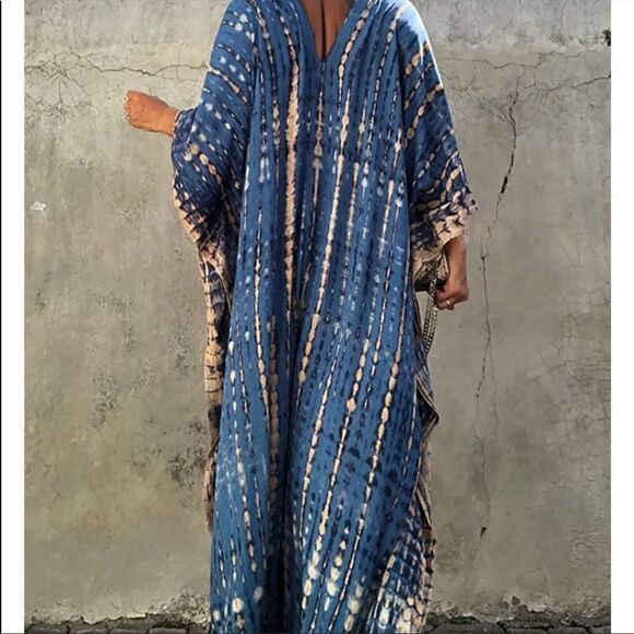 NEW Tribal Pattern Kaftan Dress - Picture 4 of 6